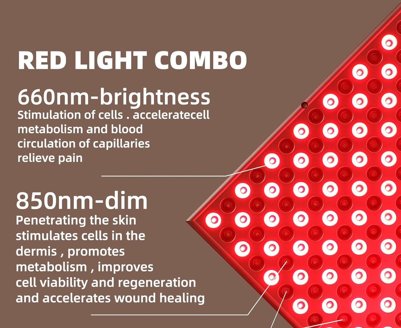 Red Light Therapy Whole Body & Face Panel